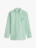 Multi Oversized Fit Logo Embroidery Shirt  Women