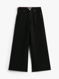 Black 70s High Rise Wide Leg Black Jeans  Women