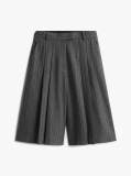 Γκρι Ριγέ Oversized Παντελόνι Culotte  Γυναίκες