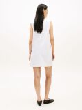 White Gold-Tone Button Denim Mini Shift Dress  Women