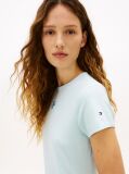 Μπλε Slim Βαμβακερό T-Shirt Με Λογότυπο  Γυναίκες