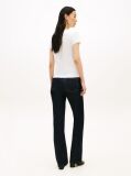 White Textured Logo Slim Jersey T-Shirt  Women