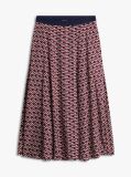 Multi A-Line Twill Midi Skirt  Women