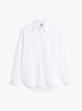 White Relaxed Fit TH Crest Embroidery Oxford Shirt  Women