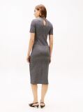Grey Festive Metallic Slim Midi Bodycon Dress  Women