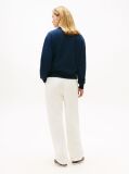 Blue Logo Embroidery Terry Sweatshirt  Women