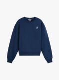 Blue Logo Embroidery Terry Sweatshirt  Women