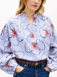 Multi Relaxed Fit Poplin V-Neck Blouse  Women