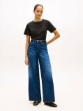 Μαύρο Boxy T-Shirt Με Πλέξη Interlock  Γυναίκες