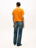 Πορτοκαλί Boxy T-Shirt Με Πλέξη Interlock  Γυναίκες