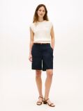 Blue Washed Regular Chino Bermuda Shorts  Women