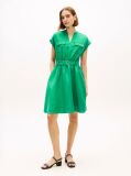Green Belted Relaxed Mini Shirt Dress  Women