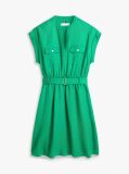Green Belted Relaxed Mini Shirt Dress  Women