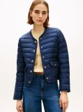 Blue Water Repellent Lightweight Down Slim Jacket  Women
