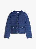 Blue Water Repellent Lightweight Down Slim Jacket  Women