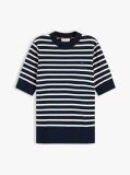 Multi Fine Knit Jersey Short Sleeve Jumper  Women