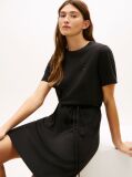Μαύρο Μίνι Φόρεμα T-Shirt Από Interlock Πλέξη  Γυναίκες