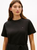 Μαύρο Μίνι Φόρεμα T-Shirt Από Interlock Πλέξη  Γυναίκες