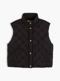 Black Flag Down Lightweight Quilted Gilet  Women