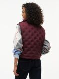 Red Flag Down Lightweight Quilted Gilet  Women