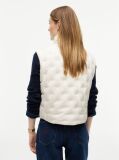 Beige Flag Down Lightweight Quilted Gilet  Women
