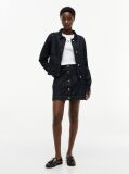 Blue Gold-Tone Button Denim Jacket  Women