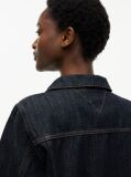 Blue Gold-Tone Button Denim Jacket  Women