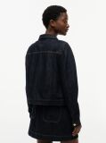 Blue Gold-Tone Button Denim Jacket  Women