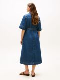Μπλε Denim Midi Φόρεμα Πουκαμίσα Με Ζώνη  Γυναίκες