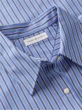 Blue Regular Fit Flag Embroidery Poplin Shirt  Women