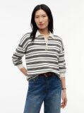 Multi Premium Knit Gold-Tone Button Polo Jumper  Women