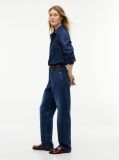 Blue Sarah High Rise Straight Faded Jeans  Women