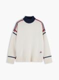 Beige Pure Wool Oversized Mock Neck Jumper  Women
