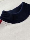 Beige Pure Wool Oversized Mock Neck Jumper  Women