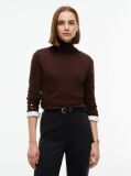 Brown Pure Wool Slim Turtleneck Jumper  Women