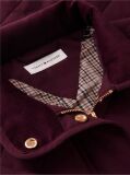 Red Crest Embroidery Square Quilted Hooded Jacket  Women