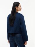 Blue Double-Faced Wool Blend Jacquard Slim Jacket  Women