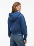 Blue Logo Zip-Thru Oversized Hoody  Women