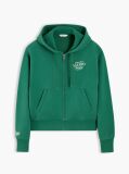 Green Logo Zip-Thru Oversized Hoody  Women