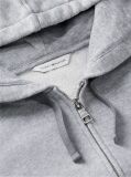 Grey Logo Zip-Thru Oversized Hoody  Women