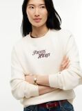 Beige Logo Relaxed Terry Sweatshirt  Women