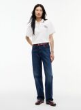 Beige Relaxed Fit Logo Polo Shirt  Women