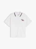 Beige Relaxed Fit Logo Polo Shirt  Women