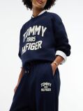 Blue Flock Varsity Logo Cuffed Joggers  Women
