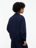 Μπλε Oversized Φούτερ Με Varsity Λογότυπο   Γυναίκες