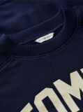 Μπλε Oversized Φούτερ Με Varsity Λογότυπο   Γυναίκες