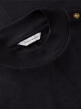 Black Gold-Tone Button Long Sleeve Midi Flare Dress  Women