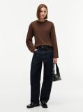 Brown Interlock Knit Relaxed Long Sleeve T-Shirt  Women