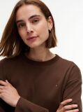 Brown Interlock Knit Relaxed Long Sleeve T-Shirt  Women