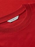 Κόκκινο Άνετο Μακρυμάνικο T-Shirt Με Interlock Πλέξη  Γυναίκες
